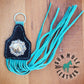 ear tag shaped mule key chain with concho