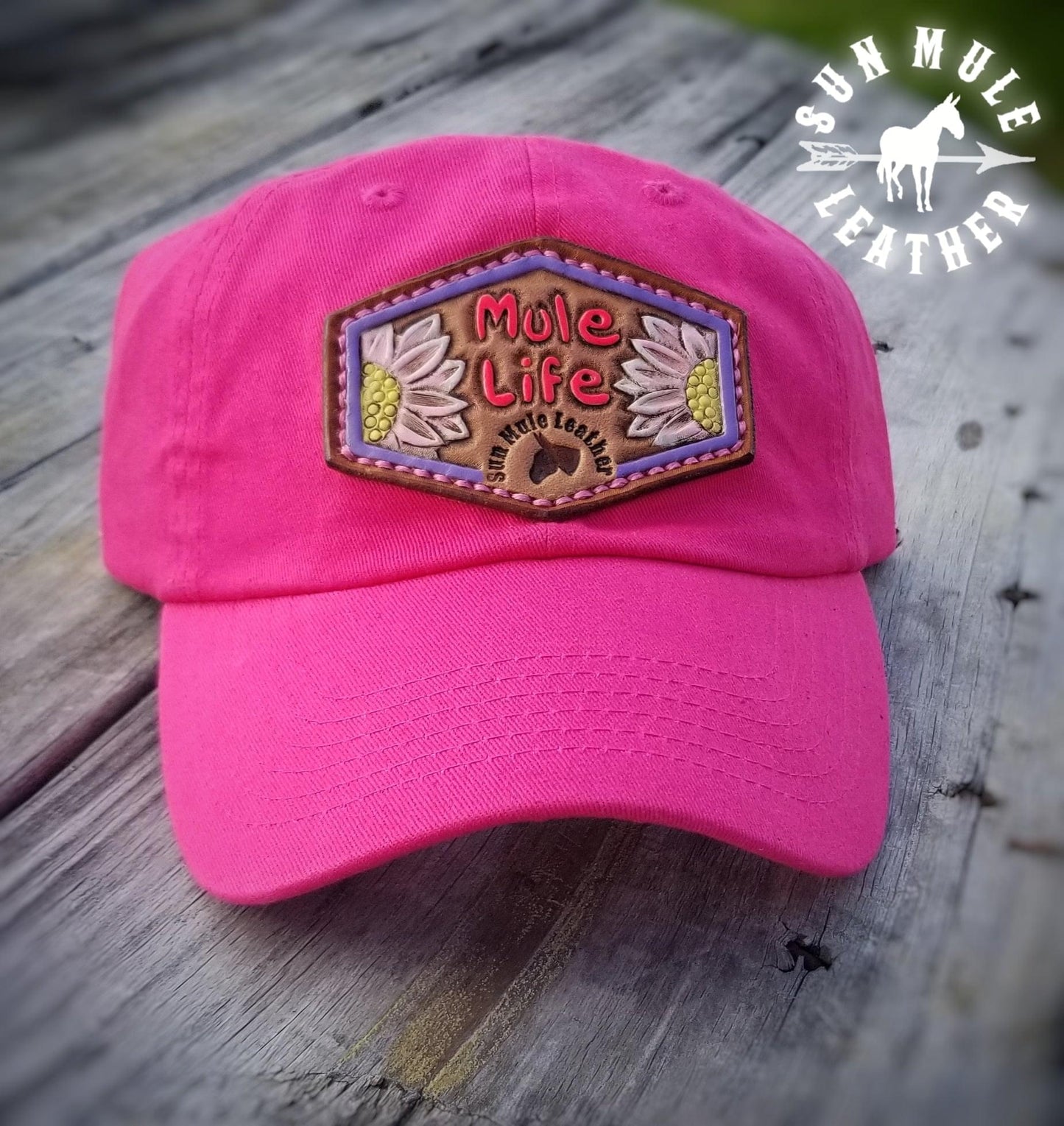 Mule Life Flower Hat -Pink