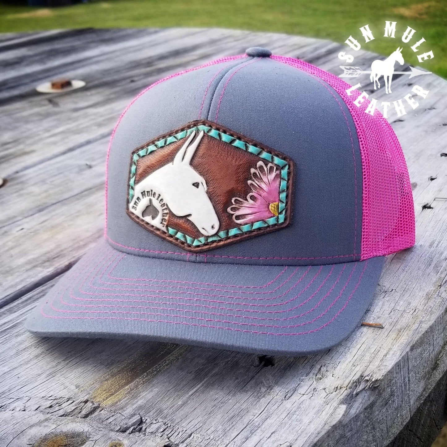 Mule Hat  -Pacific Headwear 104C Pink/Graphite